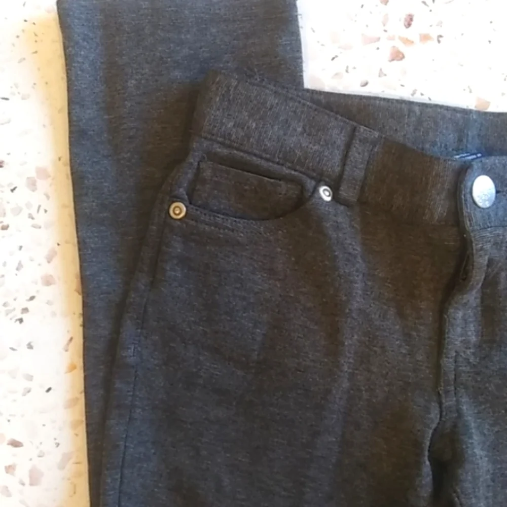 Dark Grey Heather Knit Stretch Jeans | S (6-6X)